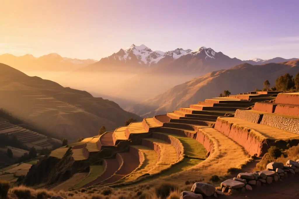 Paisaje andino al amanecer